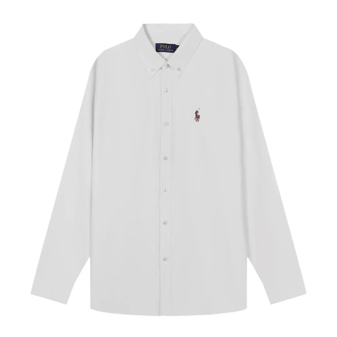 🅿️198 LO5# The highest quality in the market, can be scanned, long-term sales, Ralph Lauren cardigan polo embroidered logo import and export version, classic version cotton dyed Oxford cloth shirt Ralph Lauren/Ralph Lauren Men's 23 autumn classic version cotton dyed Oxford cloth shirt RL's popular Oxford cloth boyfriend big shirt on the street this year! This is the first shirt in autumn~ This one really wins with its color! It looks white and soft, and the upper body is full of temperament. It is not difficult to wear, and it is easy to wear! It is so beautiful! It can travel through four seasons and looks good no matter how you match it. This is a very rare color! I fell in love at first sight haha! Four sizes, XS-L, same style for men and women~ Size: XS, S, M, L color: purple, yellow, white, blue, pink, gray
